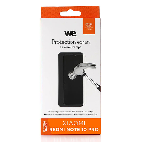 WE Verre trempé XIAOMI REDMI NOTE 10 PRO: Protection écran - anti-rayures - anti-bulles d'air - ultra-résistant - dureté 9H Glass