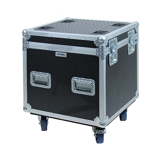 Kimex Flight case type malle 60 x 60 x 60 cm + rangement intérieur