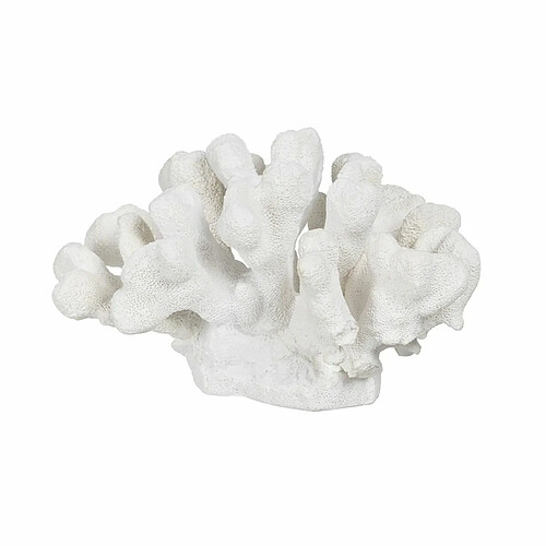 BigBuy Home Figurine Décorative Blanc Corail 19 x 14 x 11 cm