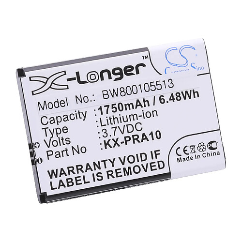 Vhbw Batterie 1750mAh (3.7V) pour téléphone fixe portable Panasonic KX-PRX110 KX-PRX110GW KX-PRX120 KX-PRX120GW KX-PRX150 KX-PRX150GW remplace KX-PRA10.
