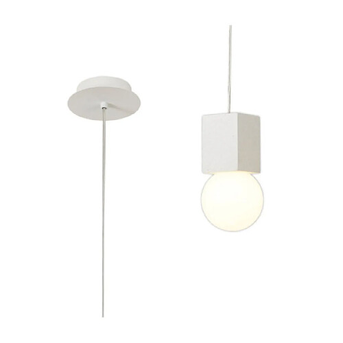 Luminaire Center Suspension Galaxia Ciment blanc et blanc