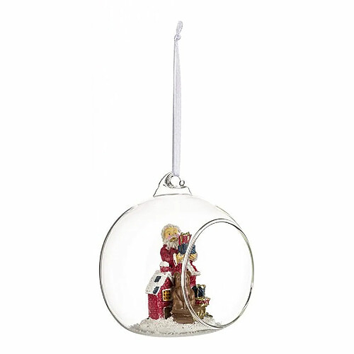 Boule de Noël en Verre Ouverte 9cm Transparent