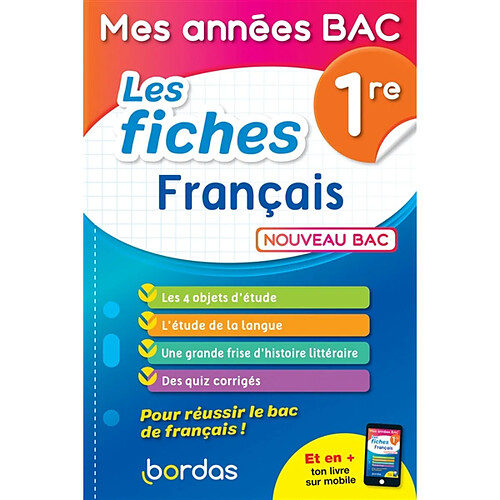 Français 1re : les fiches : nouveau bac · Occasion