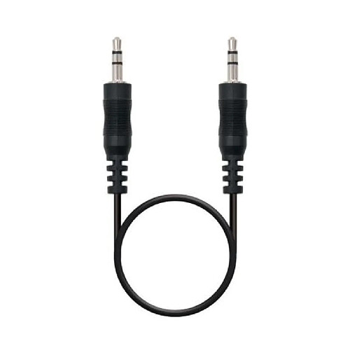 ? Câble audio stéréo Jack 3,5 mm-M vers Jack 3,5 mm-M - 1,5 M Noir