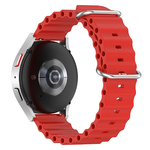 Bracelet en silicone design ondulé pour votre Samsung Galaxy Watch3 41mm/Gear Sport Universal 20mm - rouge