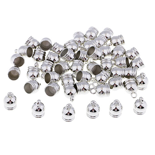 50pcs fin cap bouchon de perles ajustement 8mm en cuir cordon bijoux conclusions ruban