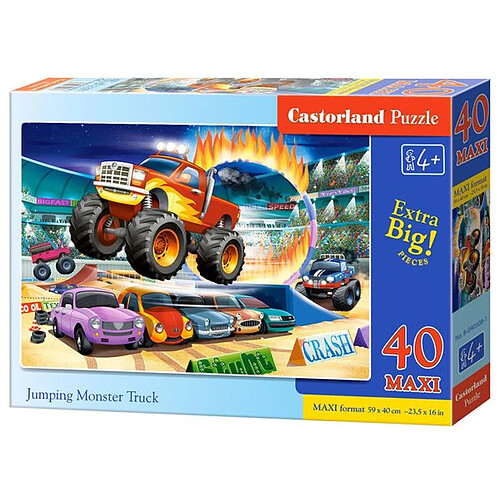 Jumping Monster Truck, Puzzle 40 Teile maxi - Castorland