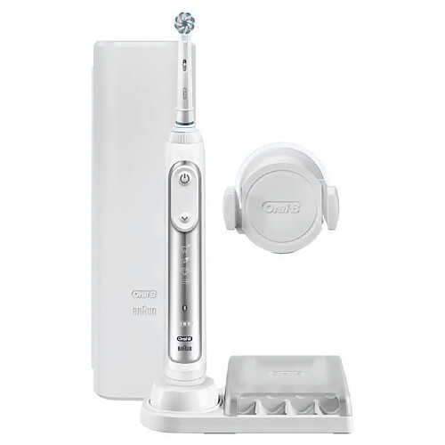 Oral-B Brosse a dents électrique connectée - Genius 8000 - Argenté