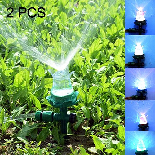 Wewoo 2 PCS LED Gicleurs De Jardin Lumineux Automatique Arroseur D'eau D'irrigation En Plein Air Buse Pour Cour