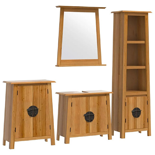 Maison Chic Armoire de Bain | Ensemble de 4 meubles salle de bain bois de pin massif -GKD72042