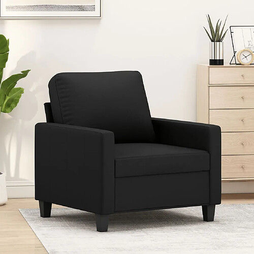 Maison Chic Fauteuil relax,Chaise pour salon Noir 60 cm Similicuir -MN29717