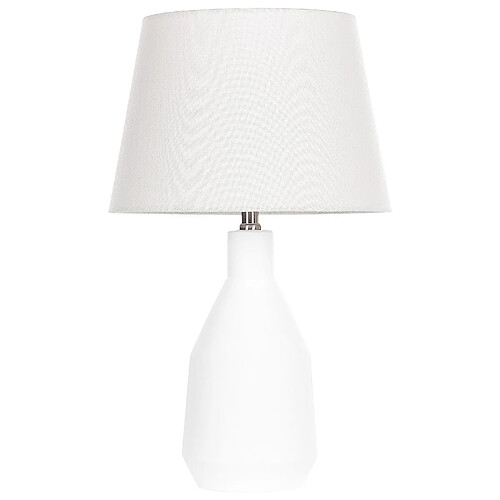 Beliani Lampe à poser en céramique blanche LAMBRE