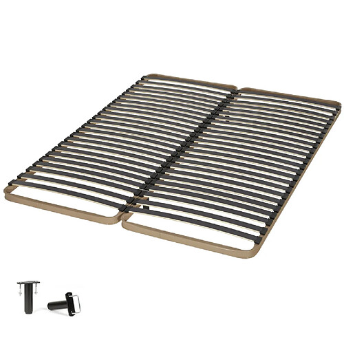 Ebac Sommier à lattes 2x90x200 C224 - 48 lattes bois - Fabrication française