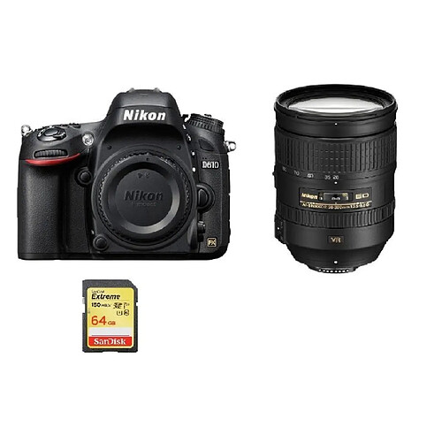 NIKON D610 KIT AF-S 28-300MM F3.5-5.6G ED VR + 64GB SD card