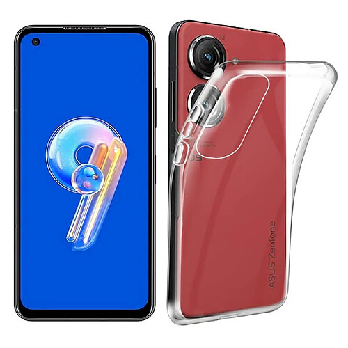 Htdmobiles Coque pour Asus Zenfone 9 5G - housse etui silicone gel fine + film ecran - TRANSPARENT TPU