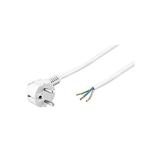 Goobay Cordon d'alimentation Wentronic (Schuko à 3 fils conducteurs) blanc 1,5 m (Import Allemagne)