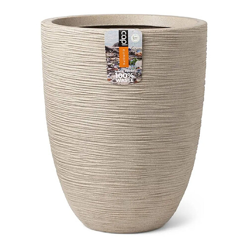 Capi Pot à fleurs Waste Rib 34x46 cm Beige terrazzo