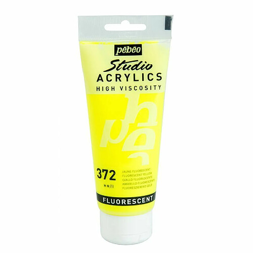 Pebeo Peinture acrylique fluorescente - Jaune - 100 ml