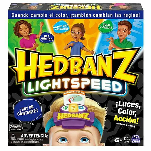 Jeu de société Spin Master Hedbanz lightspeed 26,67 x 26,67 x 5,08 cm