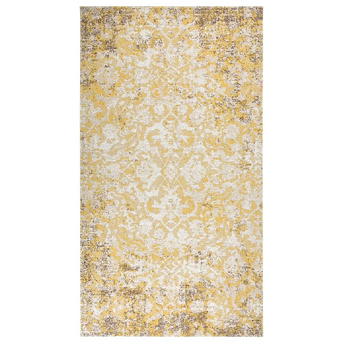 vidaXL Tapis à tissage plat d'extérieur 115x170 cm Jaune