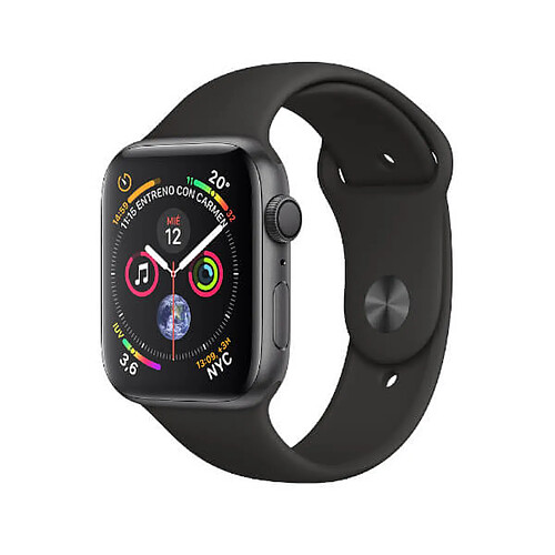 Apple Watch Series 4 GPS 44 mm Gris avec bracelet noir MU6D2TY/A · Reconditionné