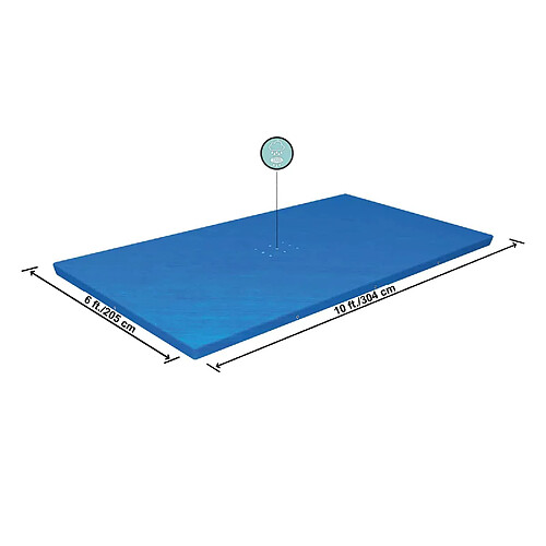 Bâche d'hiver pour Piscine Hors-sol Tubulaire Détachable Bestway 300x201x66 cm