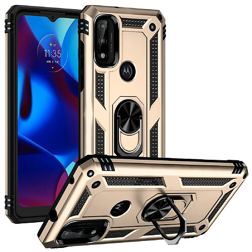 Coque en TPU anti-rayures, antichoc avec béquille or pour votre Motorola G Pure