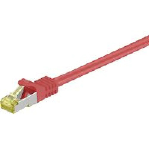 Disney RJ45 patch cord S/FTP (PiMF), w. CAT 7 raw cable 1.5m Red 4x2xAWG 26, CU