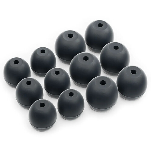 OKULI 12 x Écouteurs en Silicone Embouts d'oreilles pour Shure SE215 Casque Écouteurs en Gris