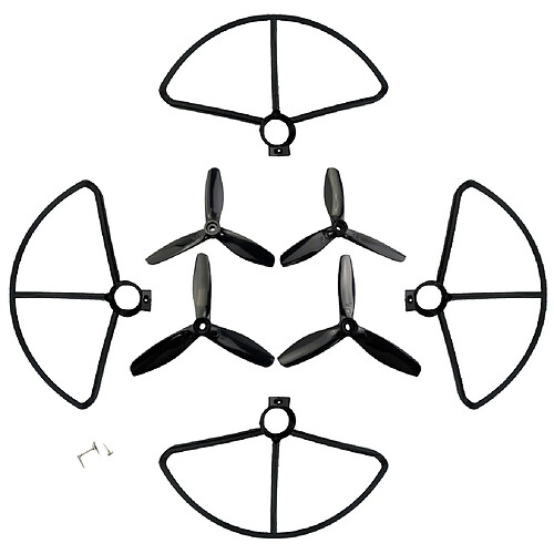 Ensemble d'hélices + capot de protection pour MJX B5W F20 Bugs 5W avions noir