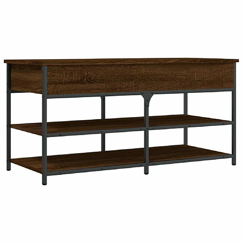 Maison Chic Banc à chaussures | Meuble de rangement à chaussures Meuble d'Entrée chêne marron 100x42,5x50 cm bois d'ingénierie -MN90720