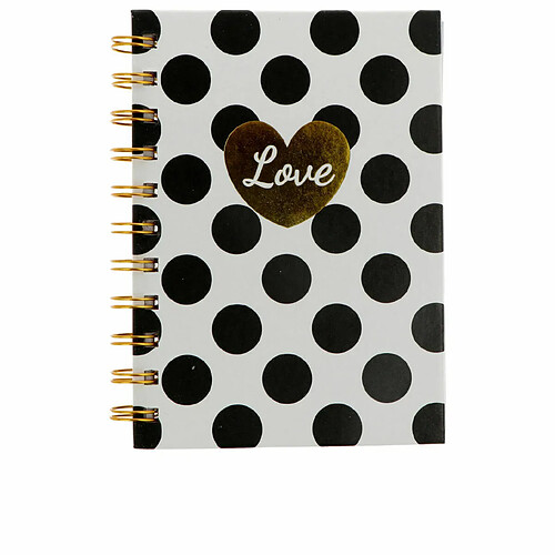 Carnet de Notes Inca Noir Amour Blanc A6