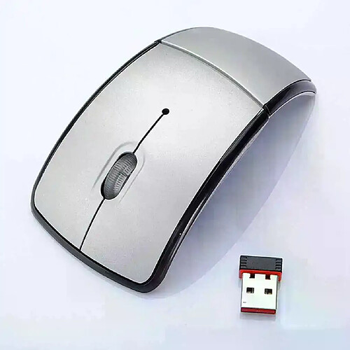 Souris sans fil 2,4 GHz, souris d'ordinateur pliable, souris optique pliable, récepteur USB pour ordinateur portable, ordinateur de bureau