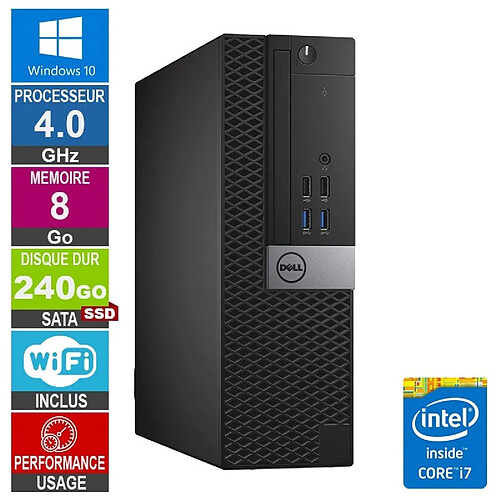 Dell Optiplex 5040 SFF i7-6700 4GHz 8Go/240Go SSD Wifi W10 · Reconditionné