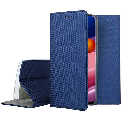 Htdmobiles Housse pour Samsung Galaxy A13 5G / A04s - etui coque pochette portefeuille + film ecran - BLEU MAGNET