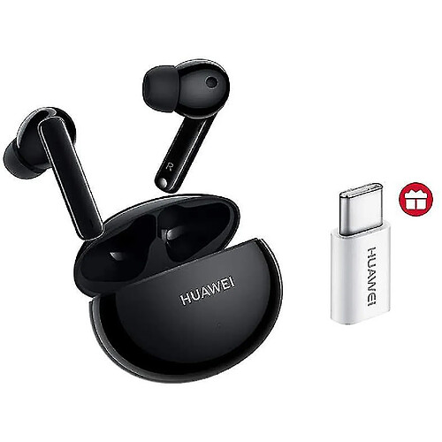 Universal Écouteurs Bluetooth sans fil Yyh-Huawei Freebuds 4i Wireless Wireless avec annulation de bruit actif, noir