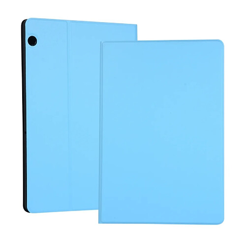 Wewoo Housse Coque Étui élastique de couleur unie à gauche et à droiteavec supportétui inférieur en TPU pour Huawei T5 10,1 pouces Bleu clair