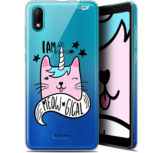 Caseink Coque arrière Wiko Y60 (5.45 ) Gel HD [ Nouvelle Collection - Souple - Antichoc - Imprimé en France] I Am MEOUgical