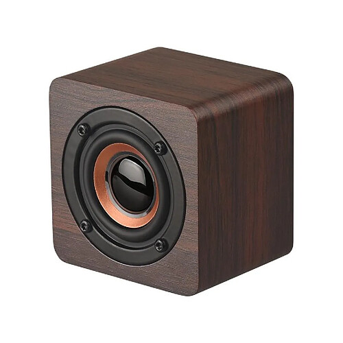 Yonis Mini Enceinte Bluetooth Bass Puissant Autonomie 8h Bois Portable