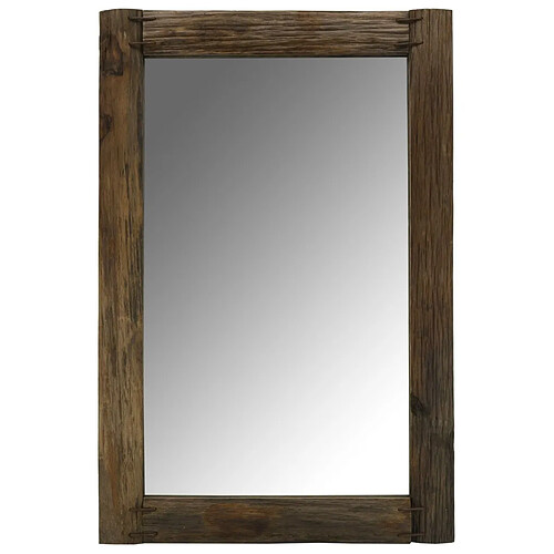 Aubry Gaspard Miroir rectangulaire en bois recyclé rustique Rectangle.