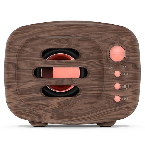 Yonis Enceinte Bluetooth Retro 5.0 Sans Fil Appels Mains Libres Support 32GB TF Jack 3.5mm Son HD