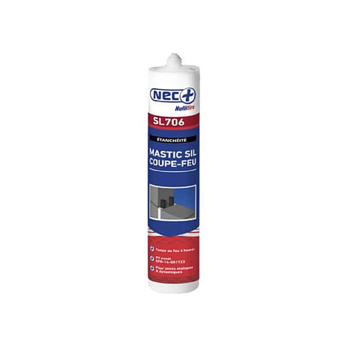 Nec + Mastic coupe feu SL706 NEC+ noir 310ml x5