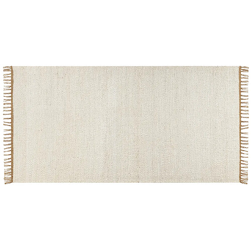 Beliani Tapis en jute 80 x 150 cm beige clair LUNIA