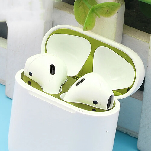 Wewoo Autocollant Anti-Poussière AirPods Vert