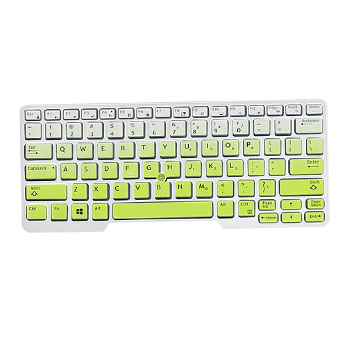 Peau De Clavier En Silicone Pour Dell Latitude E5480 E5490 Dégradé Vert