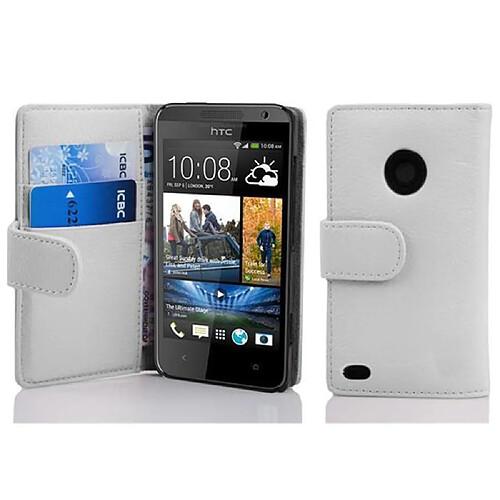 Cadorabo Coque HTC Desire 300 Etui en Blanc