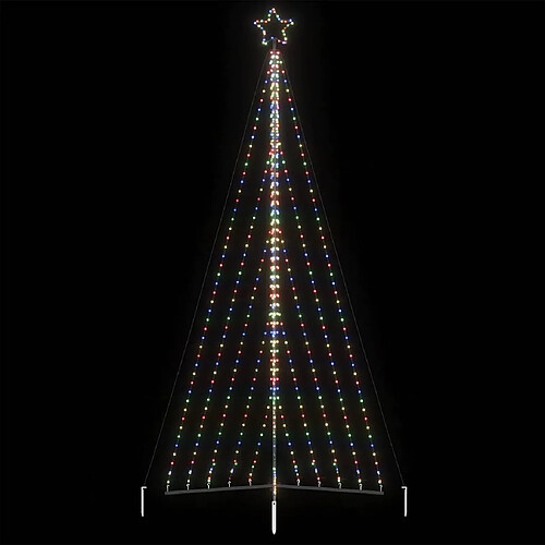 vidaXL Guirlande de sapin de Noël 570 LED colorées 400 cm