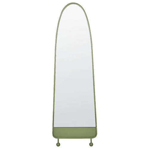 Beliani Miroir PARNAY 146 cm Vert olive