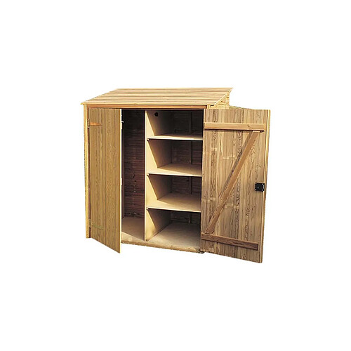 Cihb Armoire de jardin en pin 3 étagères Krol.