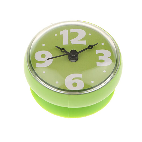 ventouse horloge murale horloge salle de bain douche silicone horloge, étanche vert